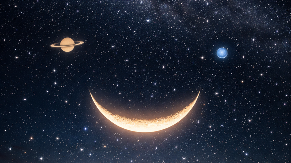 Gökyüzü bu akşam gülümsüyor. Ay, Satürn ve Neptün kavuşacak