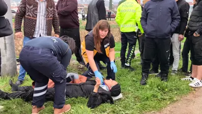 Otomobil dere yatağına yuvarlandı