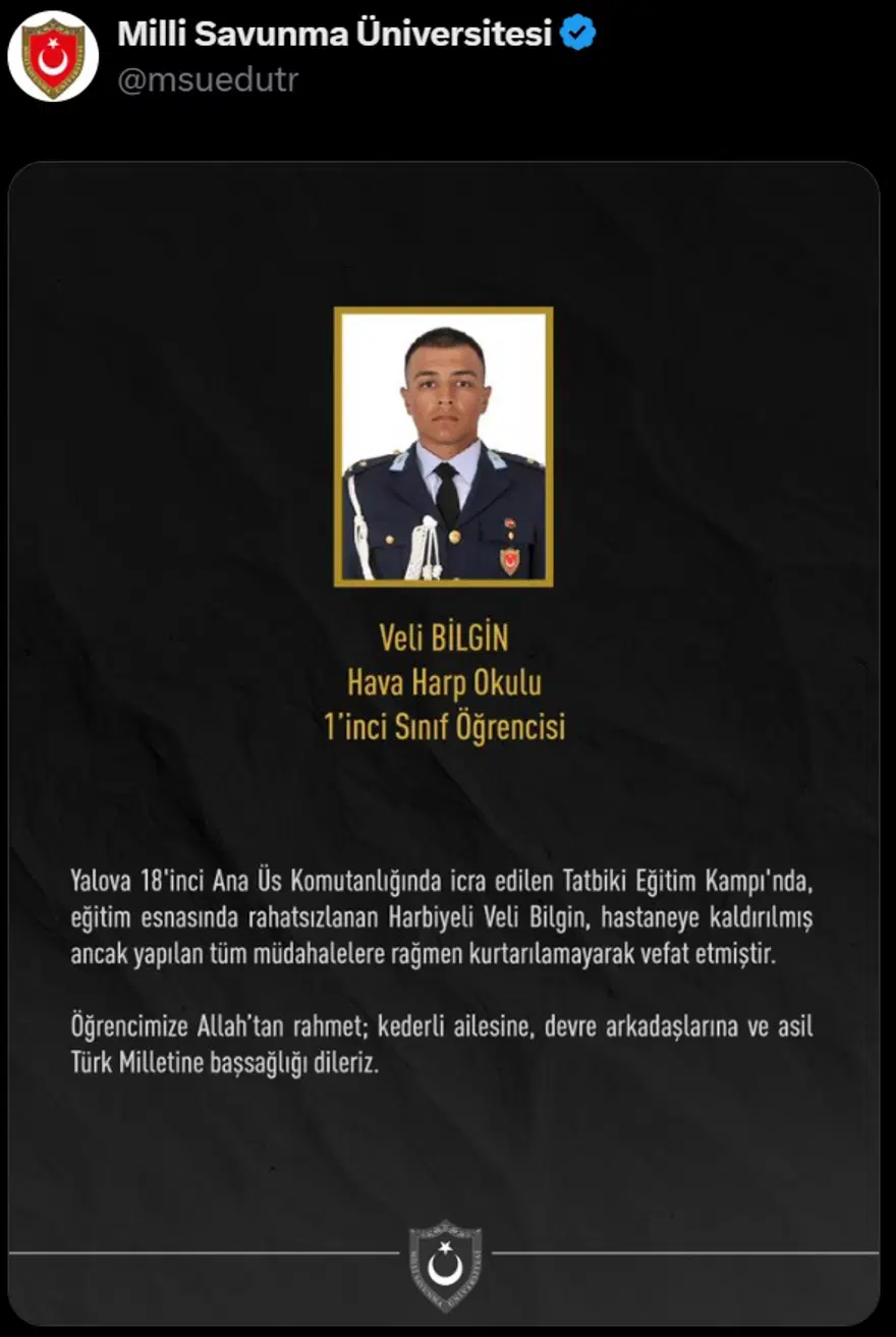 
MİLLİ SAVUNMA ÜNİVERSİTESİ'NDEN AÇIKLAMA 2