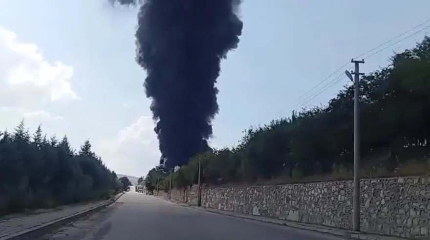 Elazığ'da fabrika yangını. Ekipler müdahale ediyor 1