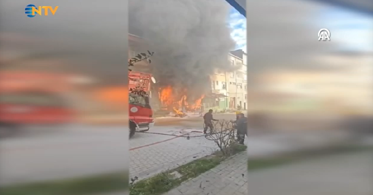 İş yerinde dehşete düşüren patlama