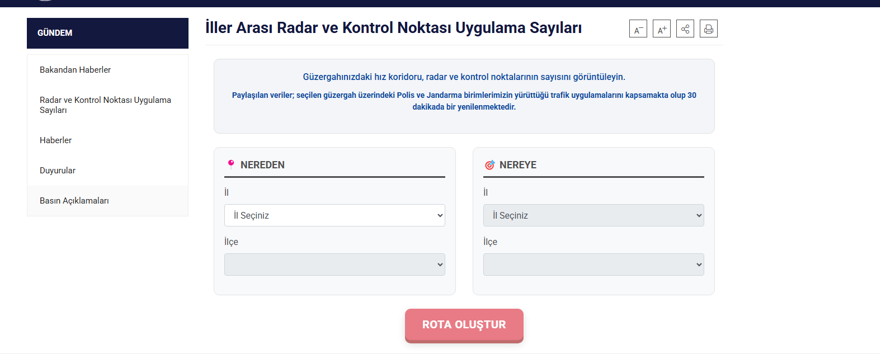 Radar noktaları artık haritada. İçişleri Bakanlığı'ndan yeni sistem 2