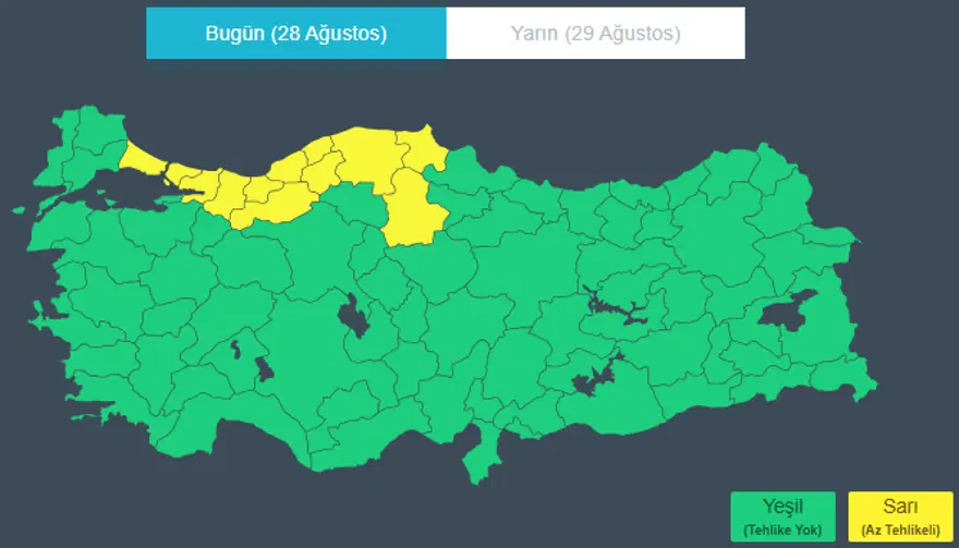 İSTANBUL DAHİL 11 İL İÇİN SARI KOD 2