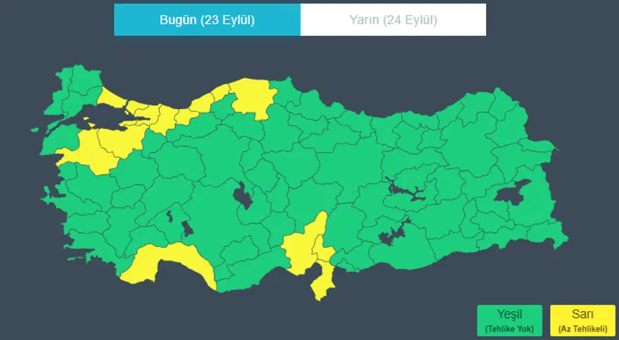 İSTANBUL DAHİL 14 İL İÇİN SARI KOD 2