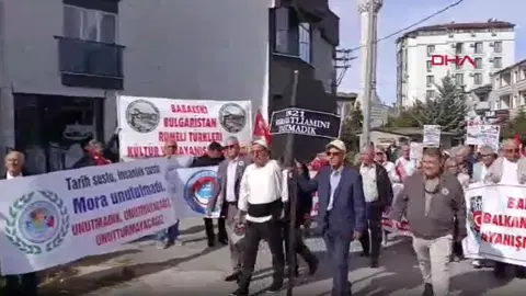 Edirne'de, Mora katliamının 205’inci yılında Yunanistan Konsolosluğuna siyah