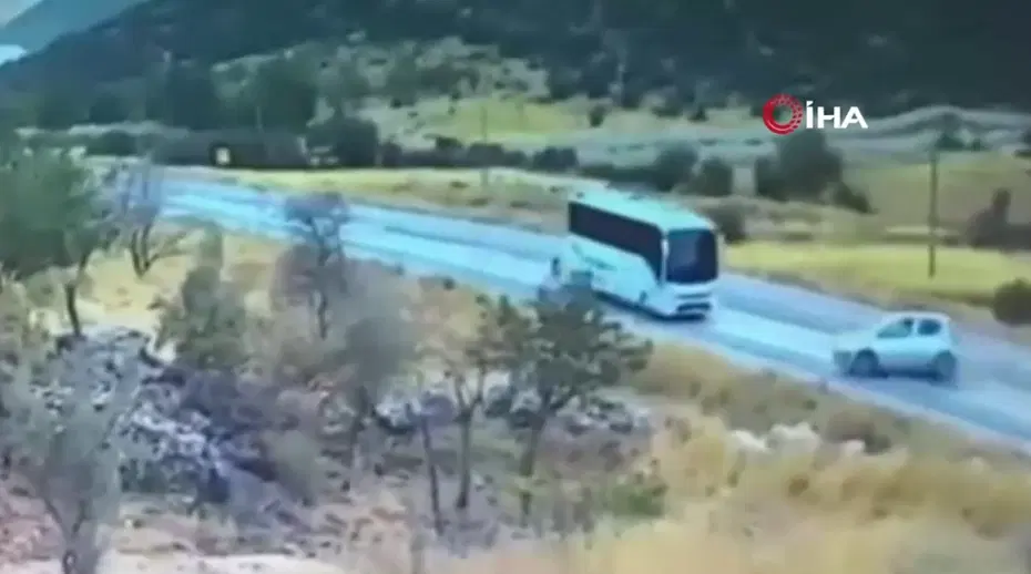 Gaziantep'te 7 kişinin hayatını kaybettiği kaza anı