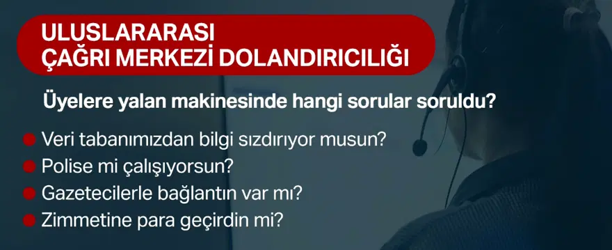 Üyelere yalan makinesinde hangi sorular soruldu? 6
