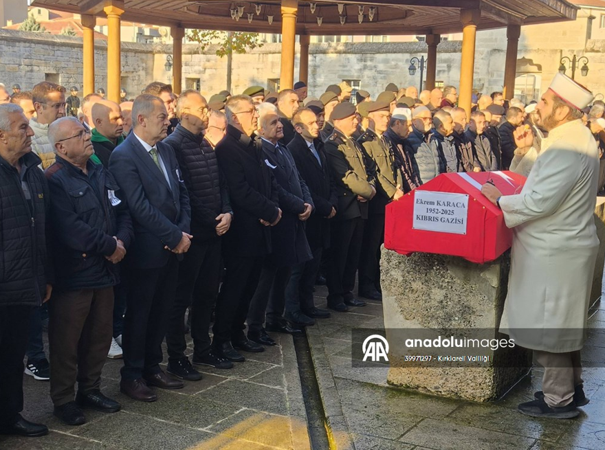 Kıbrıs gazisi Ekrem Karaca, son yolculuğuna uğurlandı 