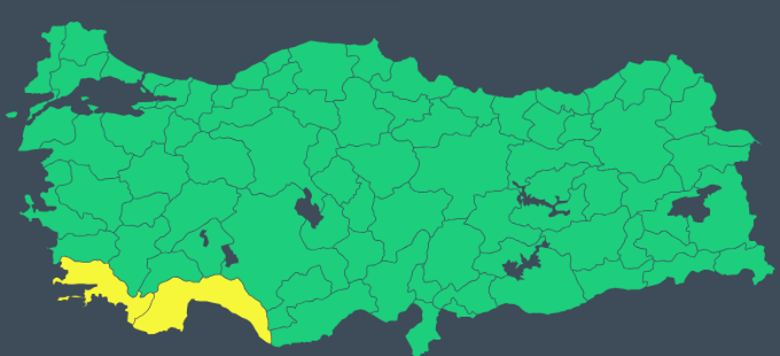 İKİ İL SARI KODLU UYARI 2