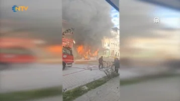 İş yerinde dehşete düşüren patlama