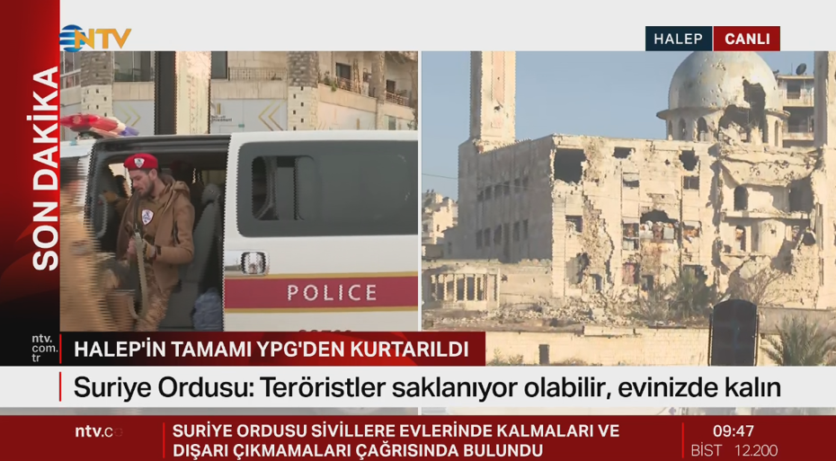 Halep'in tamamı YPG'den kurtarıldı