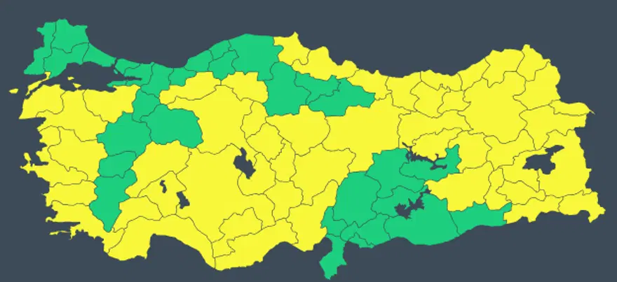 51 KENT İÇİN SARI KODLU UYARI 4 51 KENT İÇİN SARI KODLU UYARI 4