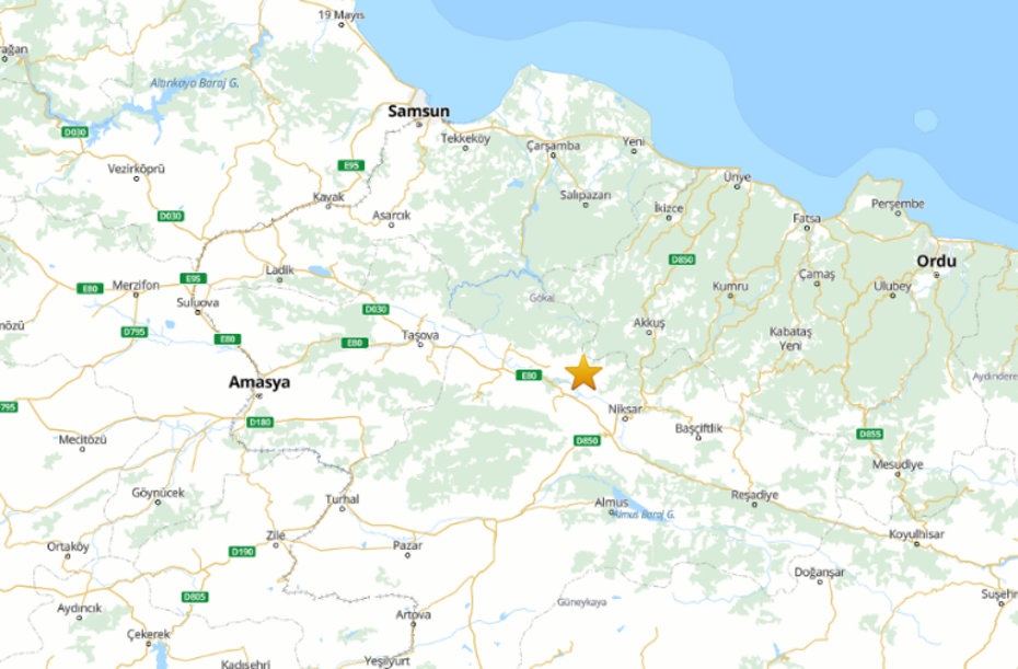 Tokat'ta 5.5 büyüklüğünde deprem