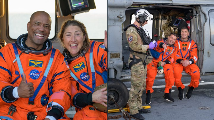 Derin uzaydan tarihi dönüş. 4 astronot Dünya'ya indi 4
