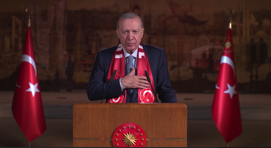 Cumhurbaşkanı Erdoğan'dan A Milli Takım'a destek mesajı. 