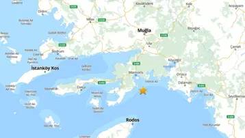 Marmaris'te 3.9 büyüklüğünde deprem