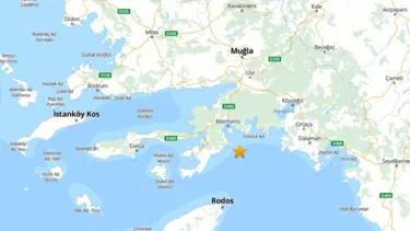 Marmaris'te 3.9 büyüklüğünde deprem