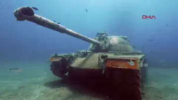 Saros’ta su altındaki tank dalış tutkunlarının gözdesi oldu