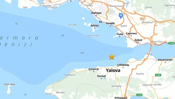 Yalova'da 2,9 büyüklüğünde deprem. İstanbul'da da hissedildi