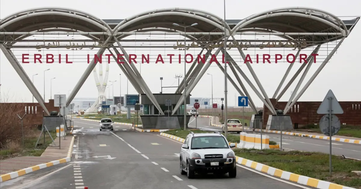 Erbil Havalimanı'nda patlama sonrası yangın meydana geldi