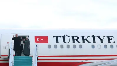 Cumhurbaşkanı Erdoğan, Türkmenistan'a gitti
