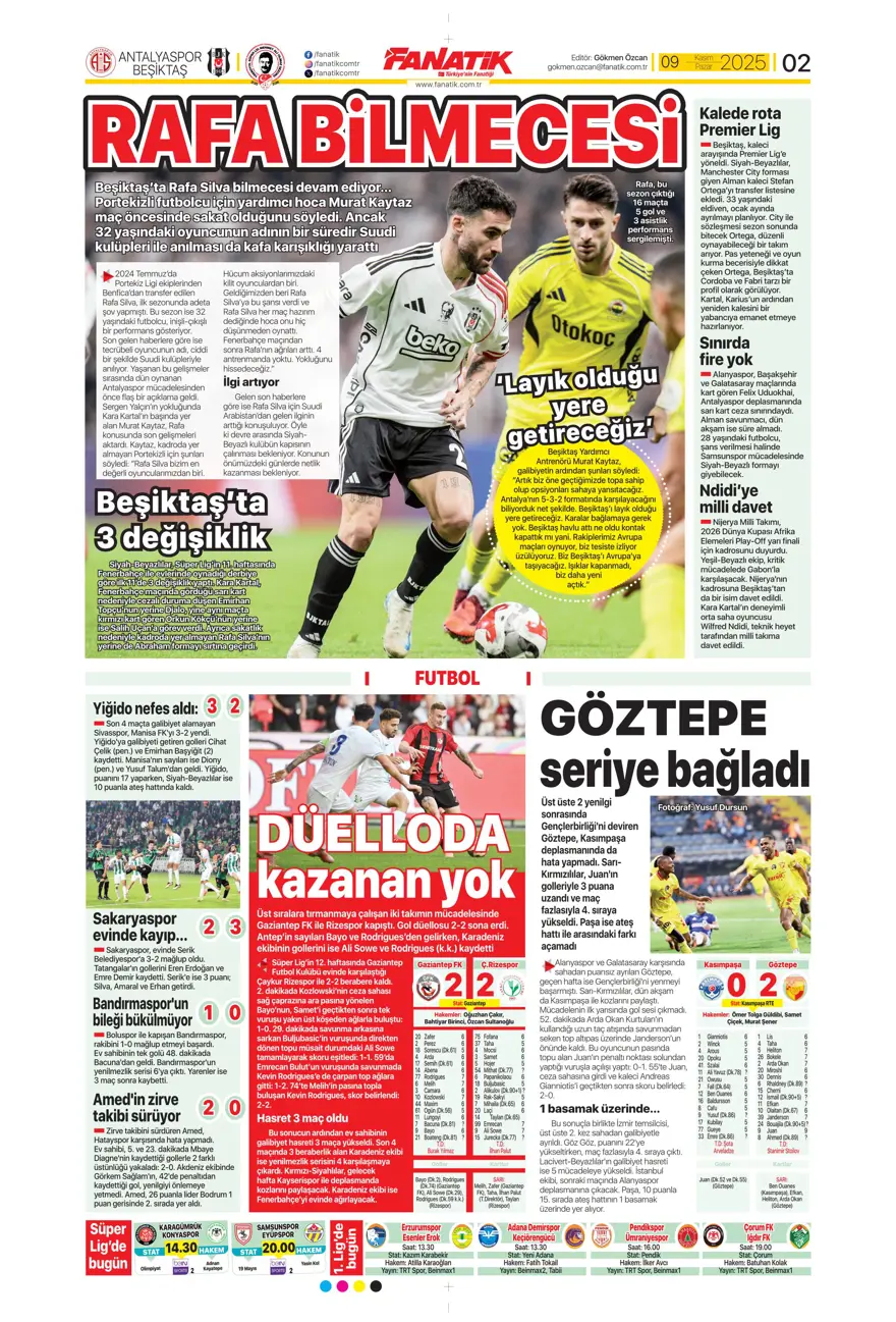 "İlaç gibi geldi" (9 Kasım 2025 spor manşetleri) 19 "İlaç gibi geldi" (9 Kasım 2025 spor manşetleri) 19