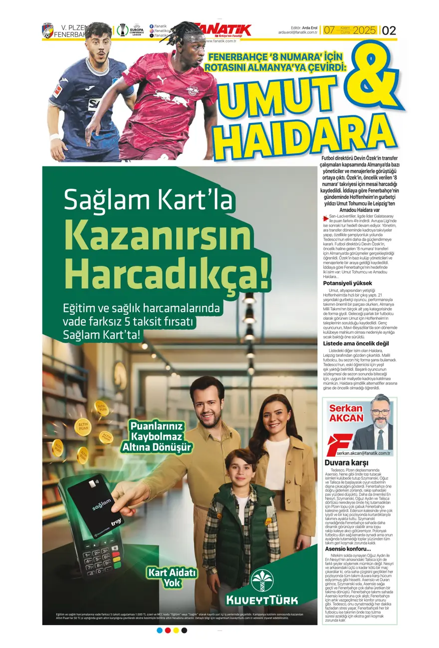 "Hakem 2 puanı çaldı" (7 Kasım 2025 spor manşetleri) 4 "Hakem 2 puanı çaldı" (7 Kasım 2025 spor manşetleri) 4