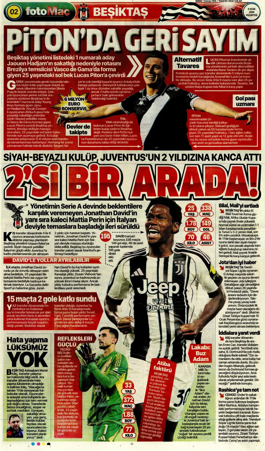 Futbola 'Süper' dönüş (5 Ocak 2026 spor manşetleri) 6