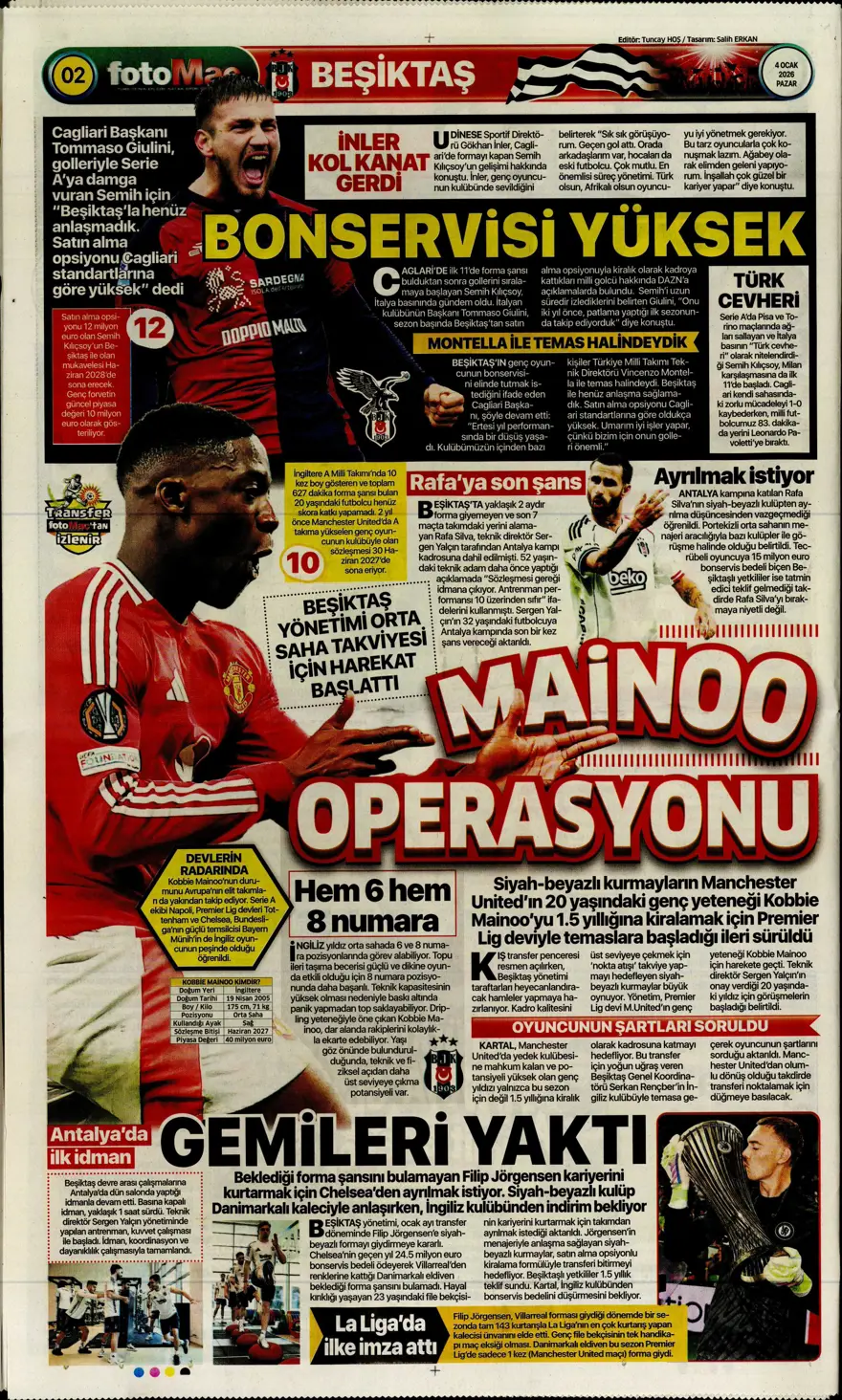 Fenerbahçe'de Guendouzi sürprizi (4 Ocak 2026 spor manşetleri) 9 Fenerbahçe'de Guendouzi sürprizi (4 Ocak 2026 spor manşetleri) 9