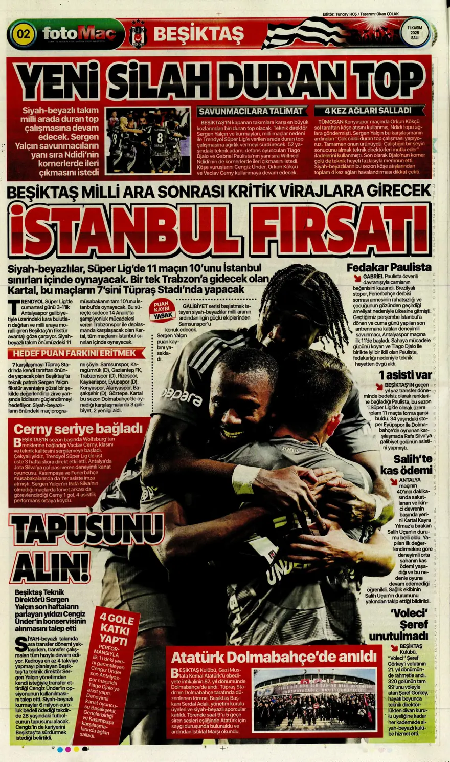 "Osimhen'e niyet, Singo'ya kısmet" (11 Kasım 2025 spor manşetleri) 22