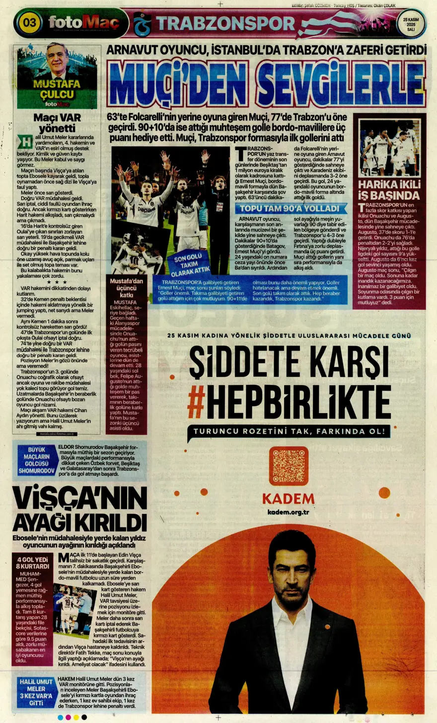 "Aslan'ın yeni avı Union SG" (25 Kasım 2025 spor manşetleri) 27