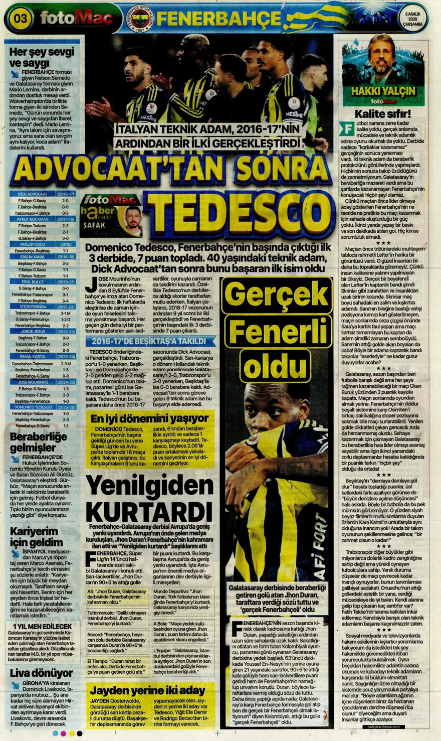 "Kalite farkı 5 dakika" (3 Aralık 2025 spor manşetleri) 7 "Kalite farkı 5 dakika" (3 Aralık 2025 spor manşetleri) 7