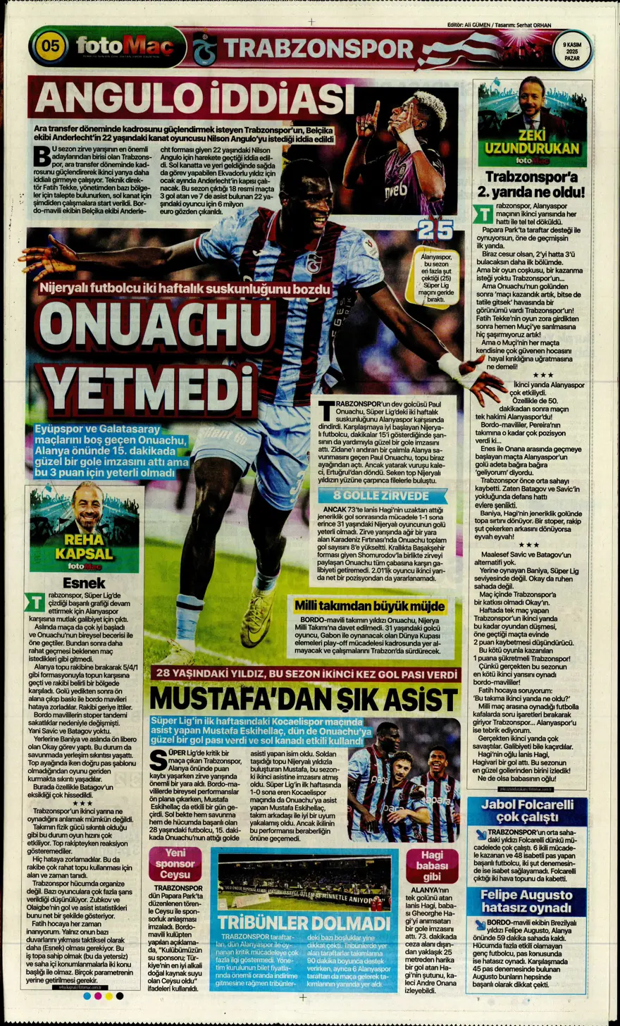 "İlaç gibi geldi" (9 Kasım 2025 spor manşetleri) 4 "İlaç gibi geldi" (9 Kasım 2025 spor manşetleri) 4