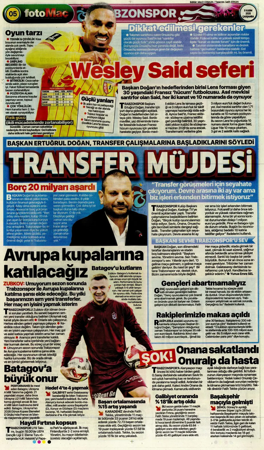 "Devler Ligi'nde Aslan gecesi" (5 Kasım 2025 spor manşetleri) 7 "Devler Ligi'nde Aslan gecesi" (5 Kasım 2025 spor manşetleri) 7