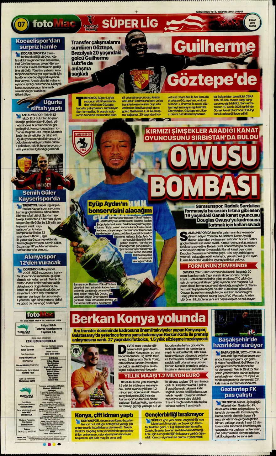 Fenerbahçe'de Guendouzi sürprizi (4 Ocak 2026 spor manşetleri) 2 Fenerbahçe'de Guendouzi sürprizi (4 Ocak 2026 spor manşetleri) 2