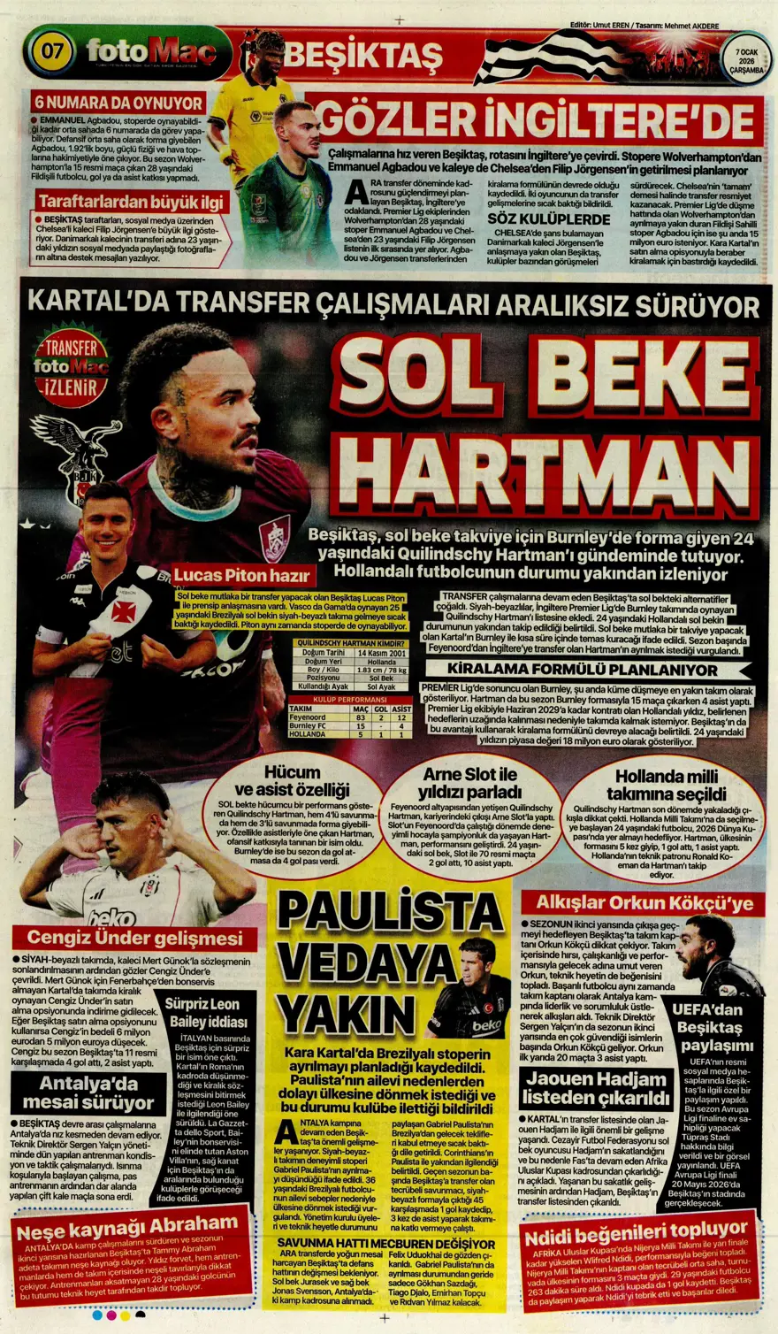 Fenerbahçe'den süper gala (7 Ocak 2026 spor manşetleri) 8 Fenerbahçe'den süper gala (7 Ocak 2026 spor manşetleri) 8