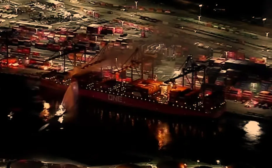 Los Angeles Limanı’nda tehlikeli madde yüklü gemide yangın