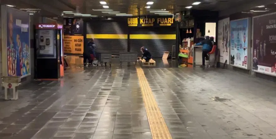 MECİDİYEKÖY METRO İSTASYONUNU SU BASTI 5