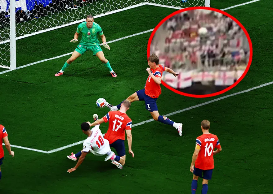 Dünya Kupası'nda gözden kaçan olay. Norveç-İngiltere maçında top, kabloya çarptı ama gol verildi 