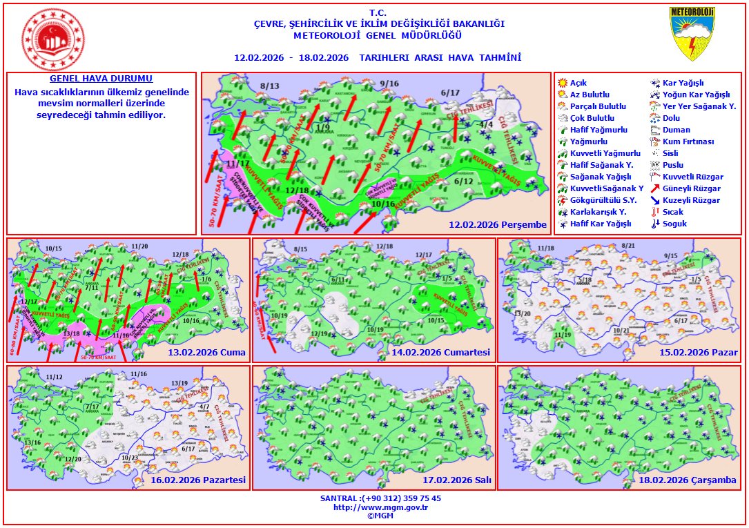 Sel, fırtına, heyelan, kar uyarısı. Çok kuvvetli yağacak 6