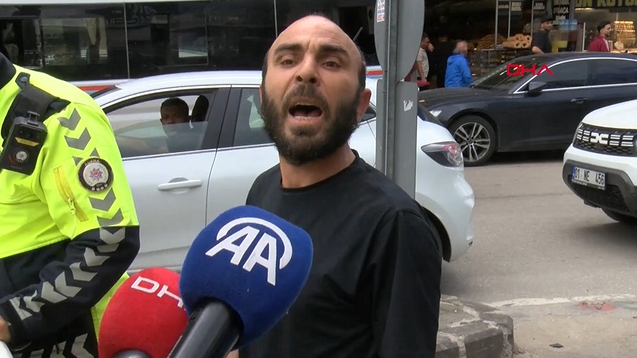 Trafikte ceza kesildi, gazetecilere hakaret etti