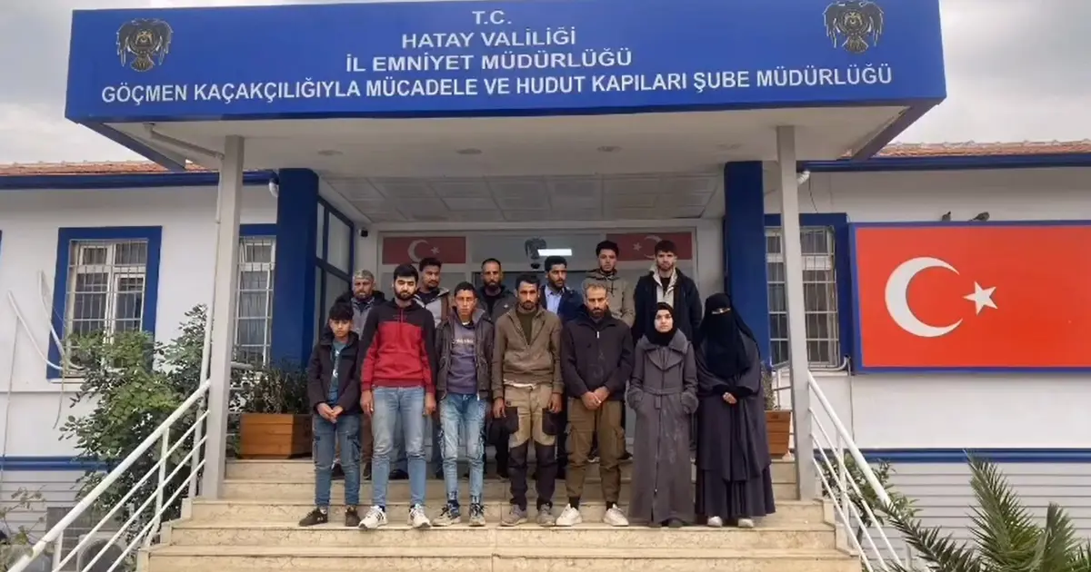 13 kaçak göçmen Hatay'da yakalandı, 1 kişi tutuklandı