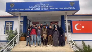 13 kaçak göçmen Hatay'da yakalandı, 1 kişi tutuklandı