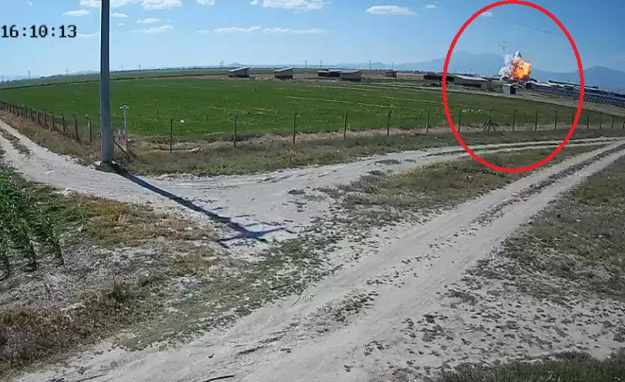 Niğde'deki havai fişek fabrikasındaki patlama kamerada Niğde'deki havai fişek fabrikasındaki patlama kamerada