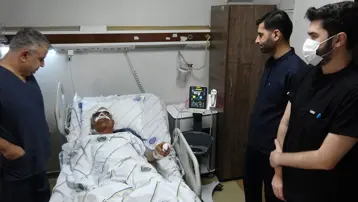 Ayı saldırdı, elmacık kemiği koptu