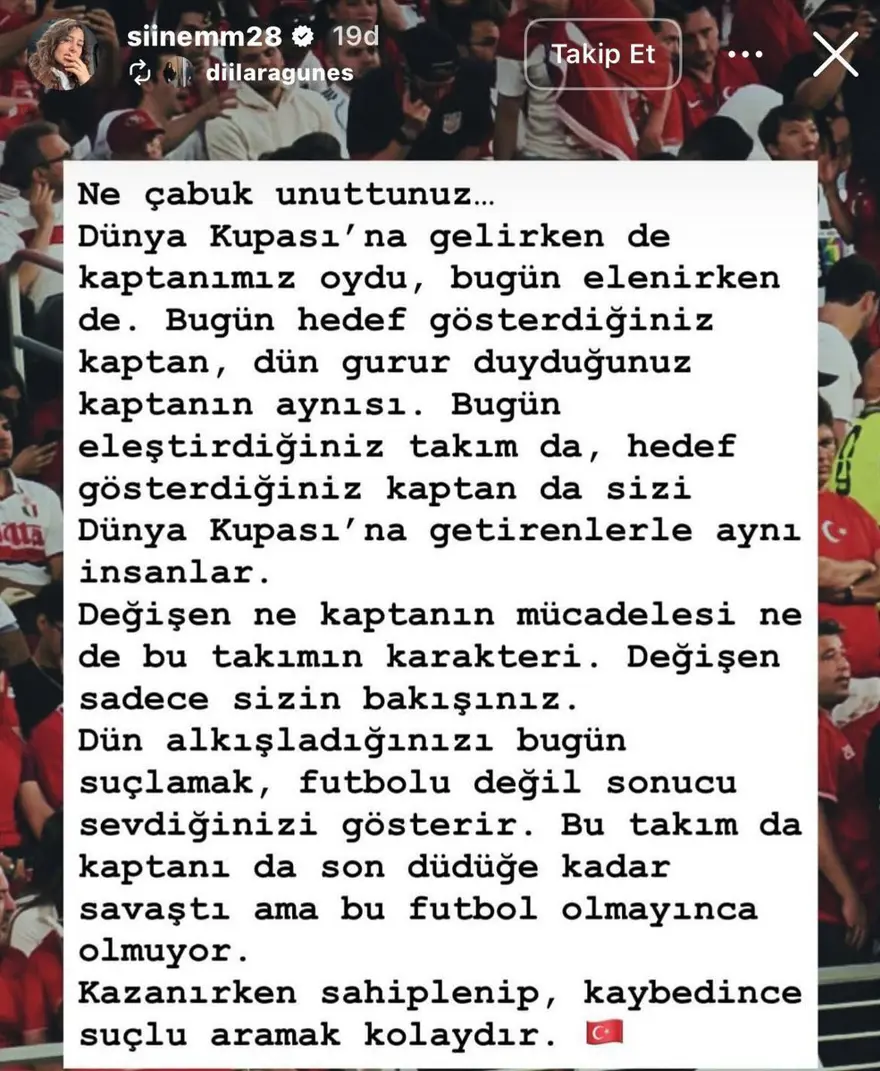 Hakan Çalhanoğlu'nun eşinden eleştirilere tepki. 
