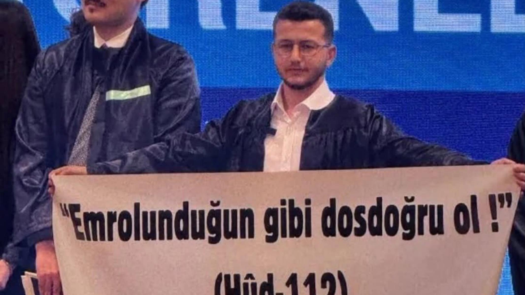 Ayetli pankartla gündeme gelmişti. Mustafa Malo tutuklandı