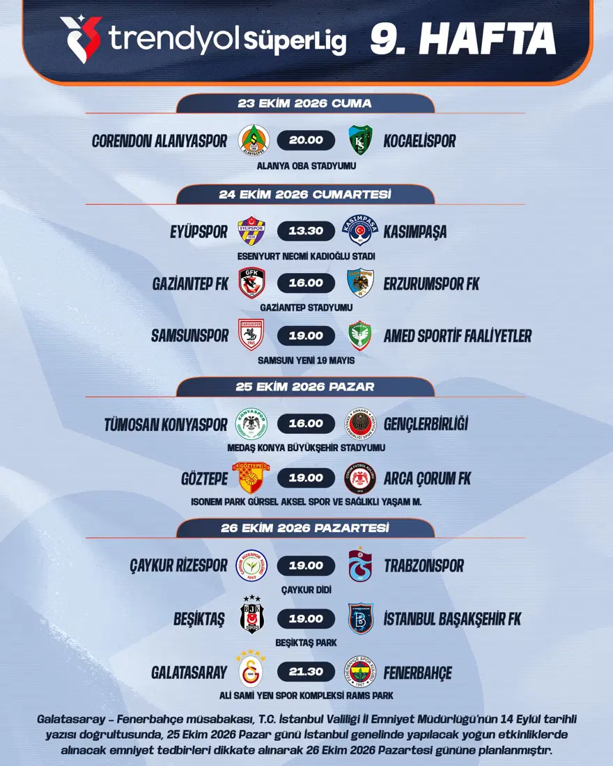 Galatasaray-Fenerbahçe derbisinin tarihi açıklandı 5 Galatasaray-Fenerbahçe derbisinin tarihi açıklandı 5
