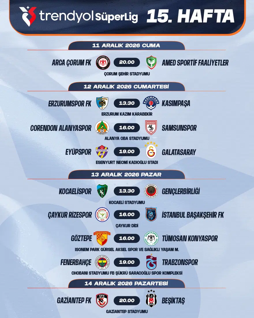 Galatasaray-Fenerbahçe derbisinin tarihi açıklandı 11 Galatasaray-Fenerbahçe derbisinin tarihi açıklandı 11