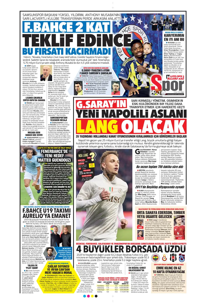 Fenerbahçe'de Guendouzi sürprizi (4 Ocak 2026 spor manşetleri) 18 Fenerbahçe'de Guendouzi sürprizi (4 Ocak 2026 spor manşetleri) 18